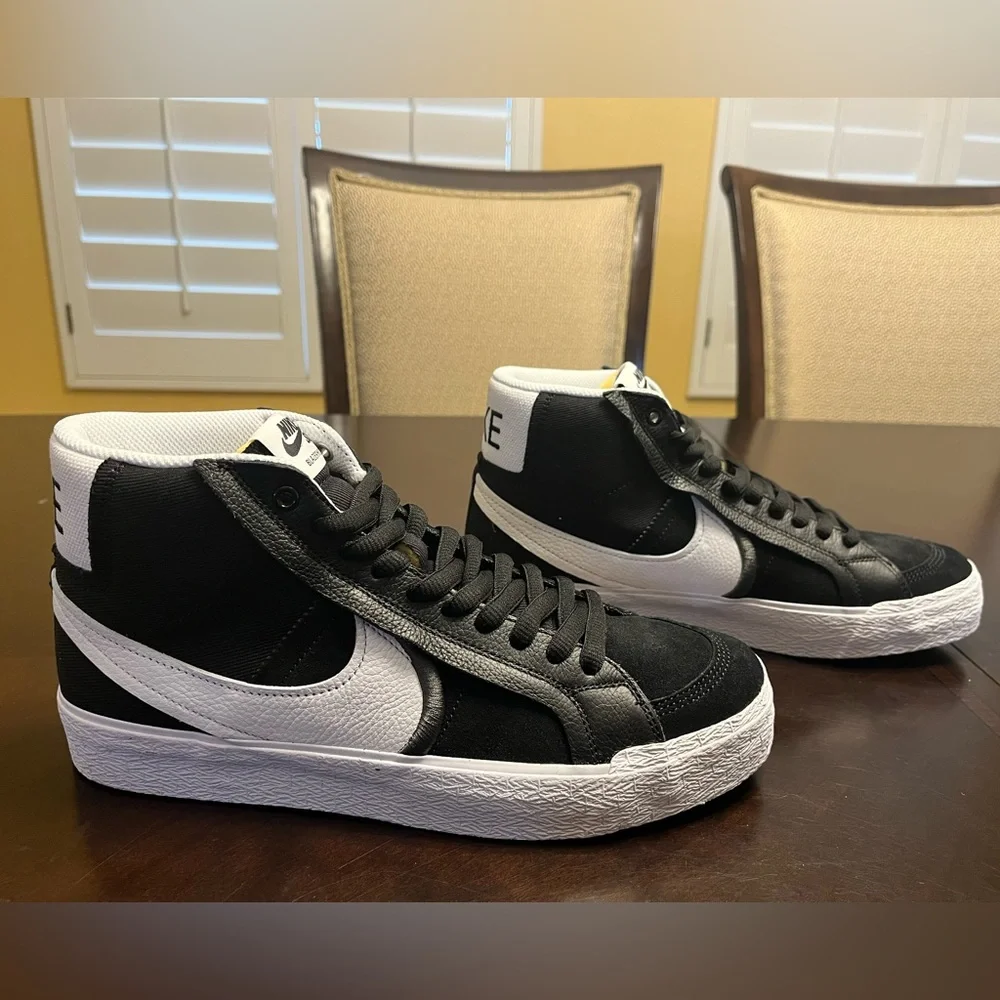 New Nike Zoom Blazer Mid SB Premium Black White Sneaker Shoes Size US 10 - Picture 2 of 13